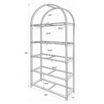 Grand Royale Bars 84" Arched Metal Back Bar, Black, 4-Shelf Glass Display - Image 3