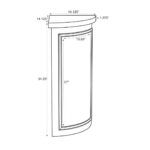 Stage Façade 12" x 34" Sage Green Rounded Stage Facade Post - Image 12