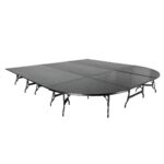 Titan Stages 12' x 12' Round-Corner Modular Stage Platform