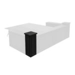 Stage Façade 12" x 34" Black Stage Facade Post with 14" Top