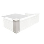Stage Façade 12" x 34" White Stage Facade Post with 14" Top