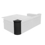 Stage Façade 12" x 34" Black Rounded Stage Facade Post