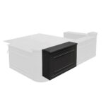 Stage Façade 48" Black Portable Stage Skirt Panel with Front Overhang