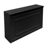 Stage Façade 48" Black Portable Stage Skirt Panel with Front Overhang - Image 2