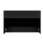 Stage Façade 48" Black Portable Stage Skirt Panel with Front Overhang - Image 4