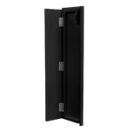 Stage Façade 48" Black Portable Stage Skirt Panel with Front Overhang - Image 11