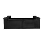 Stage Façade 48" Black Portable Stage Skirt Panel with Front Overhang - Image 12