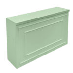 Stage Façade 48" Sage Green Portable Stage Skirt Panel with Front Overhang - Image 2