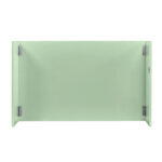 Stage Façade 48" Sage Green Portable Stage Skirt Panel with Front Overhang - Image 6
