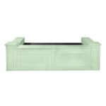 Stage Façade 48" Sage Green Portable Stage Skirt Panel with Front Overhang - Image 12