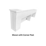 Stage Façade 48" White Portable Stage Skirt Panel with Front Overhang - Image 14