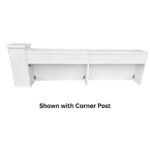 Stage Façade 48" White Portable Stage Skirt Panel with Front Overhang - Image 15