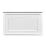 Stage Façade 48" White Portable Stage Skirt Panel with Front Overhang - Image 3