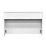 Stage Façade 48" White Portable Stage Skirt Panel with Front Overhang - Image 4