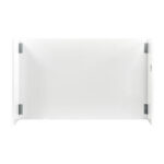 Stage Façade 48" White Portable Stage Skirt Panel with Front Overhang - Image 6