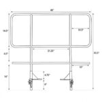 Titan Stages 4' Portable Stage Railing Set, 2-Pack - Image 10
