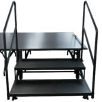 Titan Stages 2-Step Stage Stairs with Safety Rails