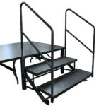 Titan Stages 2-Step Stage Stairs with Safety Rails - Image 2